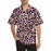 Custom Face Pink Leopard Patterns Men's All Over Print Hawaiian Shirt