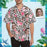 Custom Face Pink Leopard Men's All Over Print Hawaiian Shirt