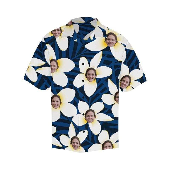 Custom Face Petals Men's All Over Print Hawaiian Shirt