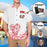 Custom Face&Name Heart Men's All Over Print Hawaiian Shirt With Chest Pocket
