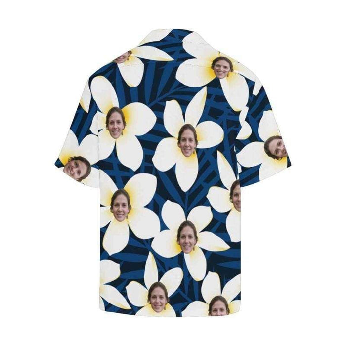 Custom Face Petals Men's All Over Print Hawaiian Shirt