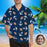 Custom Face Anchor Blue Men's All Over Print Hawaiian Shirt