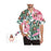Custom Face Leaves Pink Flowers Men's Hawaiian Shirt