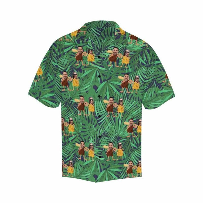 Custom Face Couple Funny Savage Men's All Over Print Hawaiian Shirt