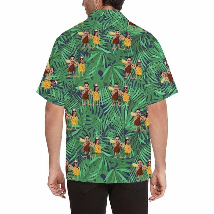 Custom Face Couple Funny Savage Men's All Over Print Hawaiian Shirt