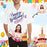 Custom Photo Birthday Cake White Men's All Over Print Hawaiian Shirt