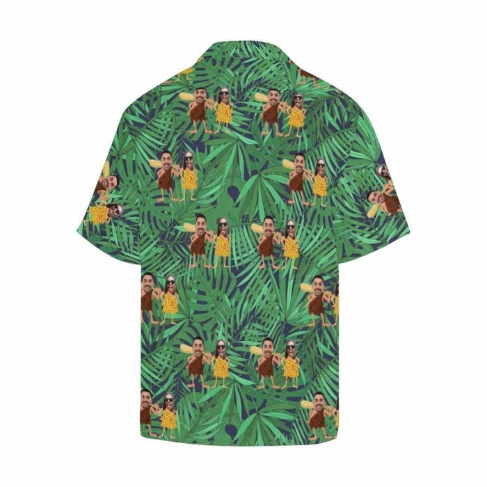 Custom Face Couple Funny Savage Men's All Over Print Hawaiian Shirt