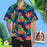 Custom Face Flower Buds Men's All Over Print Hawaiian Shirt