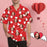 Custom Face Love Heart Men's All Over Print Hawaiian Shirt