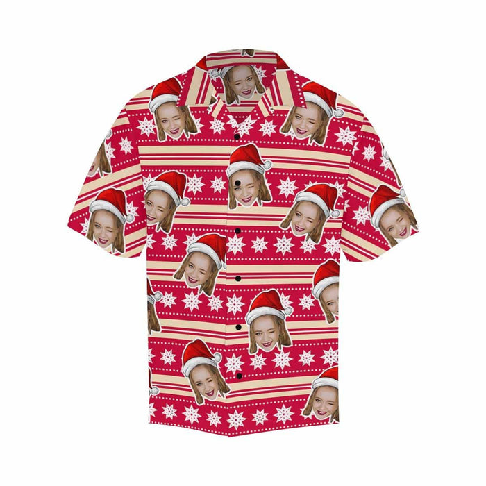 Custom Face Star Men's All Over Print Hawaiian Shirt