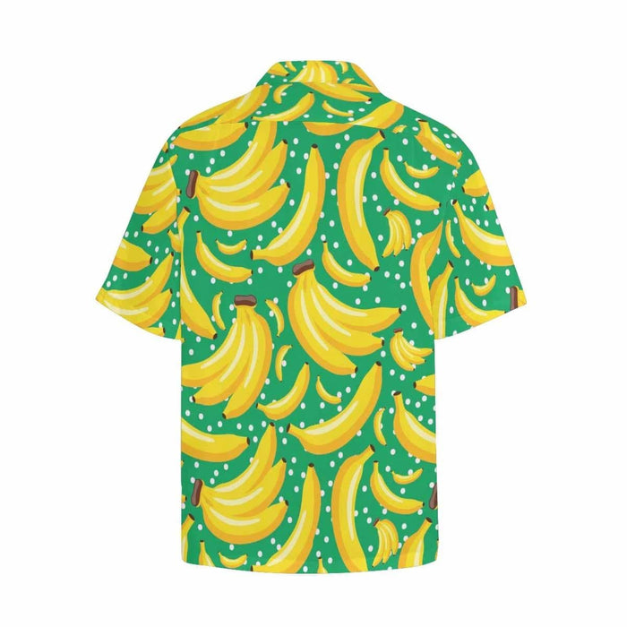 Custom Face Banana Men's All Over Print Hawaiian Shirt With Chest Pocket
