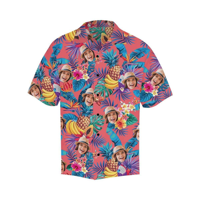 Custom Face Banana&Pineapple Men's All Over Print Hawaiian Shirt
