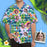 Custom Face Plaid Flower Men's All Over Print Hawaiian Shirt