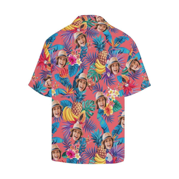 Custom Face Banana&Pineapple Men's All Over Print Hawaiian Shirt