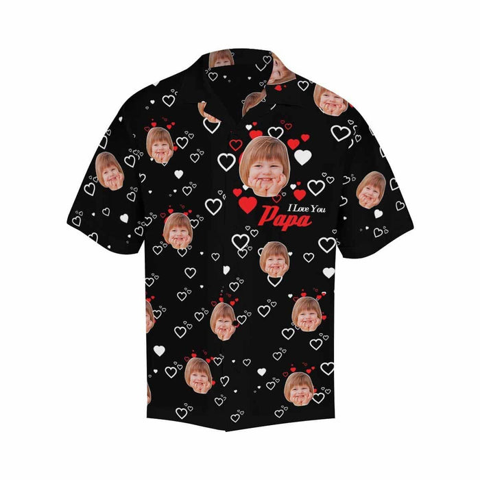 Custom Face Lovely Dad Men's All Over Print Hawaiian Shirt