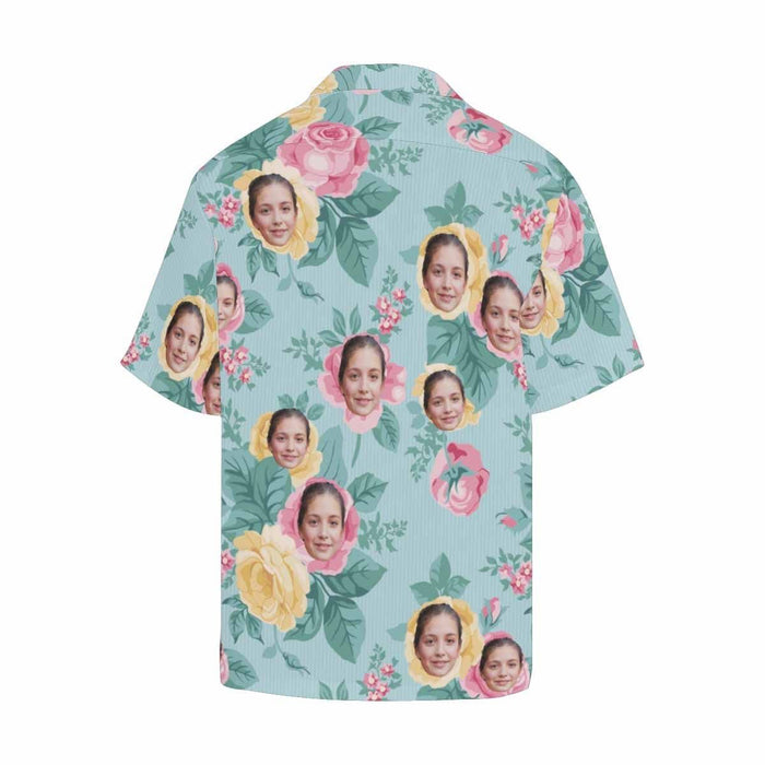 Custom Girlfriend Face Summer Time Men's All Over Print Hawaiian Shirt