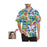 Custom Face Plaid Flower Men's All Over Print Hawaiian Shirt