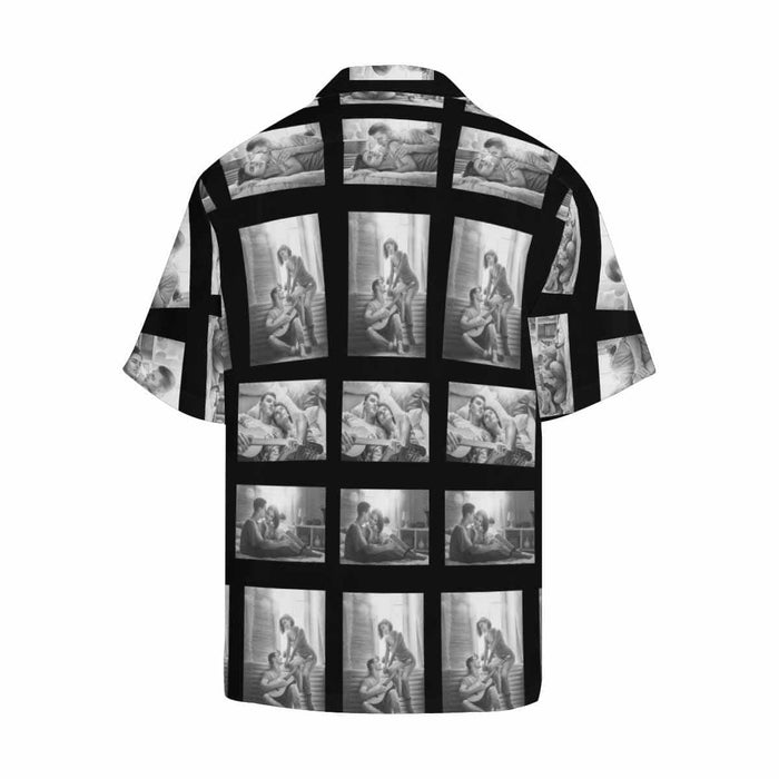 Custom Photo Diamonds Men's All Over Print Hawaiian Shirt