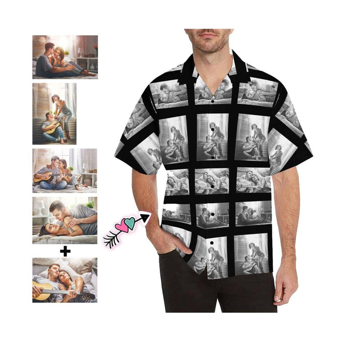 Custom Photo Diamonds Men's All Over Print Hawaiian Shirt