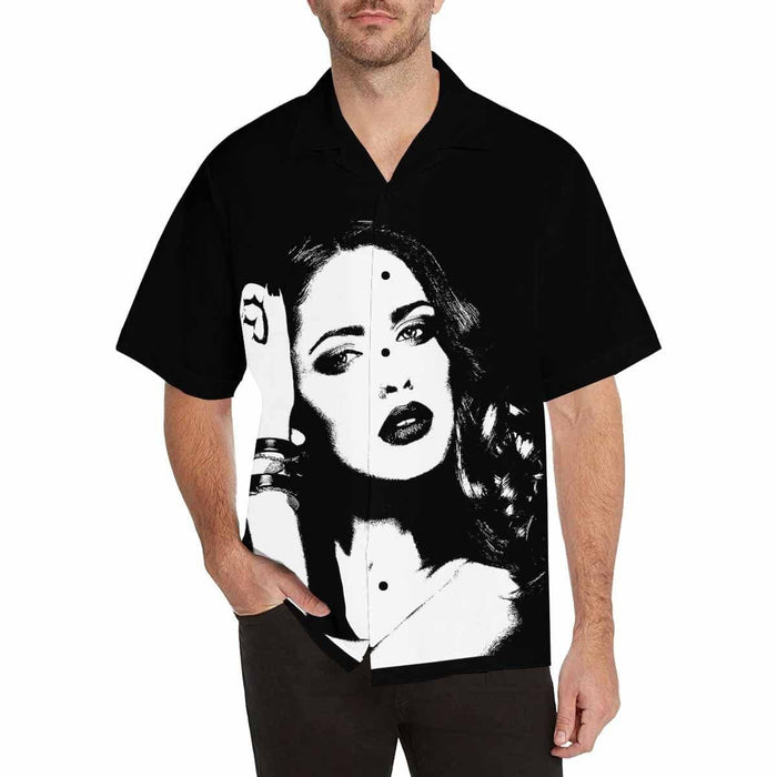 Custom Photo Portrait Men's All Over Print Hawaiian Shirt