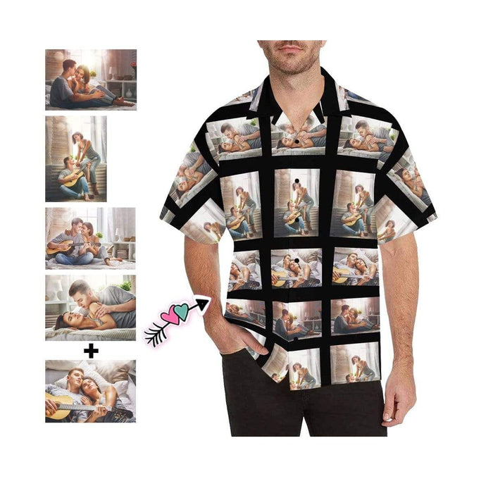 Custom Photo Diamonds Men's All Over Print Hawaiian Shirt