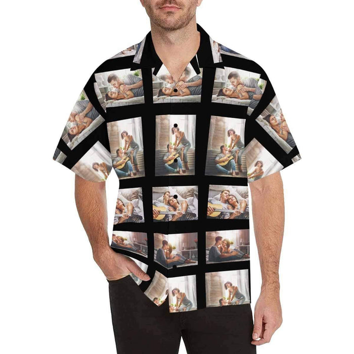 Custom Photo Diamonds Men's All Over Print Hawaiian Shirt