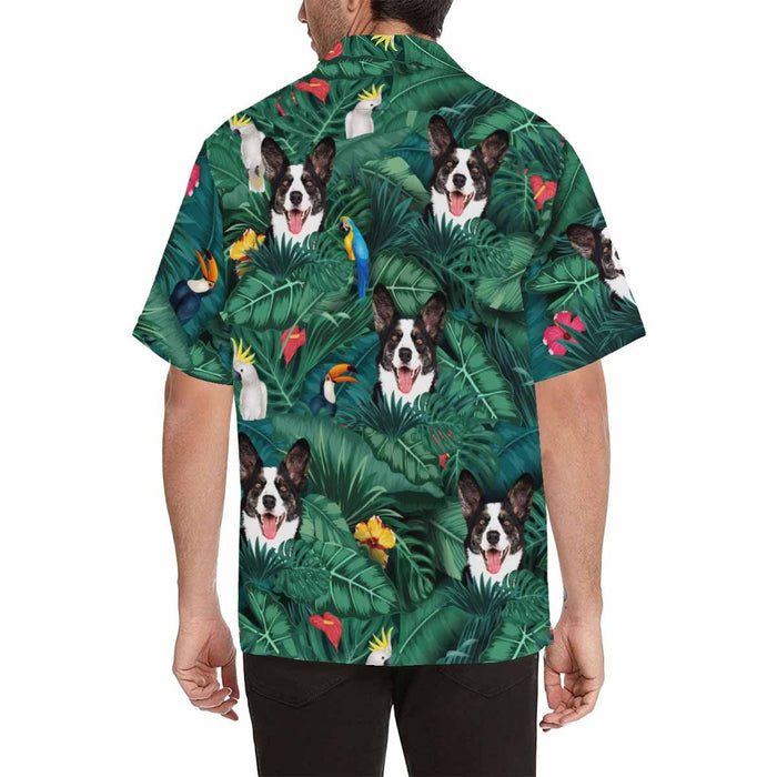 Custom Face My Pet Men's All Over Print Hawaiian Shirt