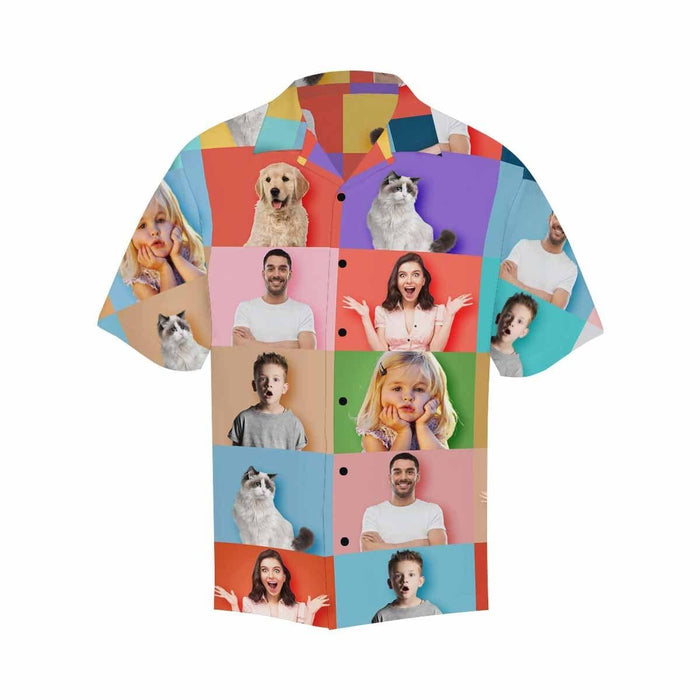 Custom Photo The Whole Family Men's All Over Print Hawaiian Shirt