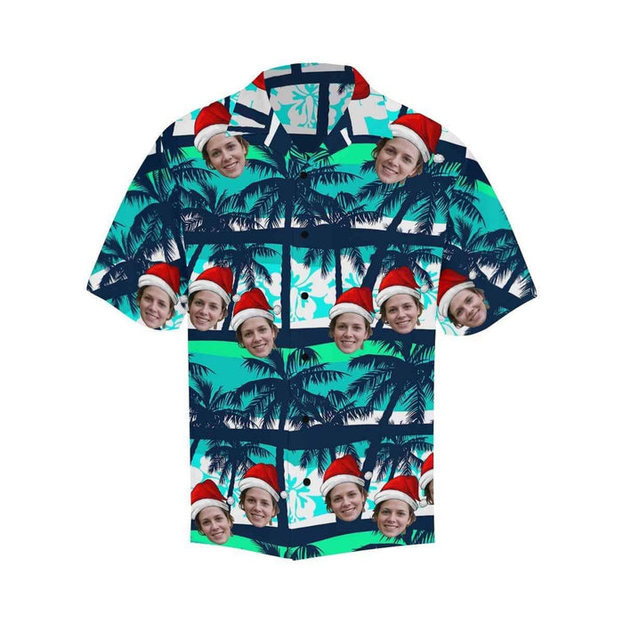 Custom Face Coconut Tree Men's All Over Print Hawaiian Shirt