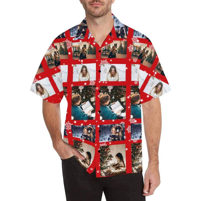 Custom Photo Diamonds Men's All Over Print Hawaiian Shirt