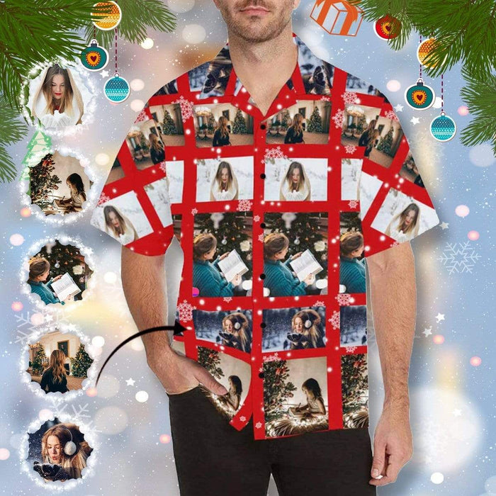 Custom Photo Diamonds Men's All Over Print Hawaiian Shirt