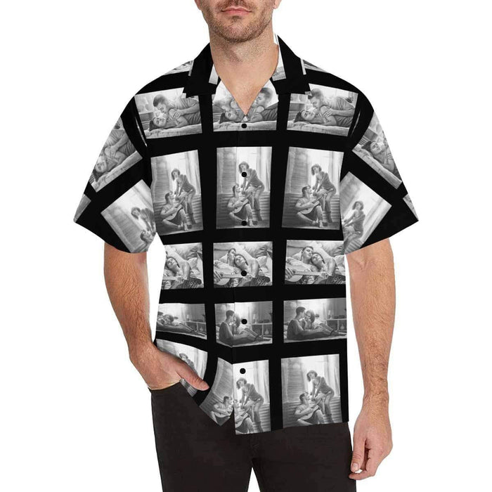 Custom Photo Diamonds Men's All Over Print Hawaiian Shirt