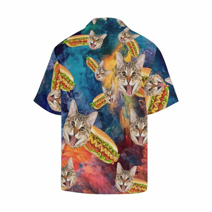 Custom Face Hamburger Men's All Over Print Hawaiian Shirt