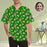 Custom Face Green Hats Men's All Over Print Hawaiian Shirt