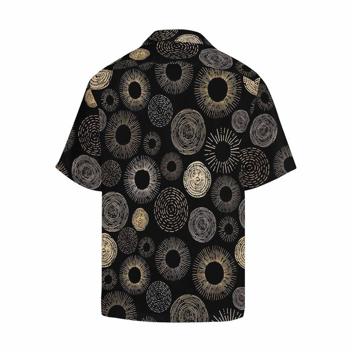 Custom Face Black Style Men's All Over Print Hawaiian Shirt