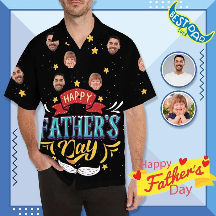 Custom Face Father's Day Men's All Over Print Hawaiian Shirt