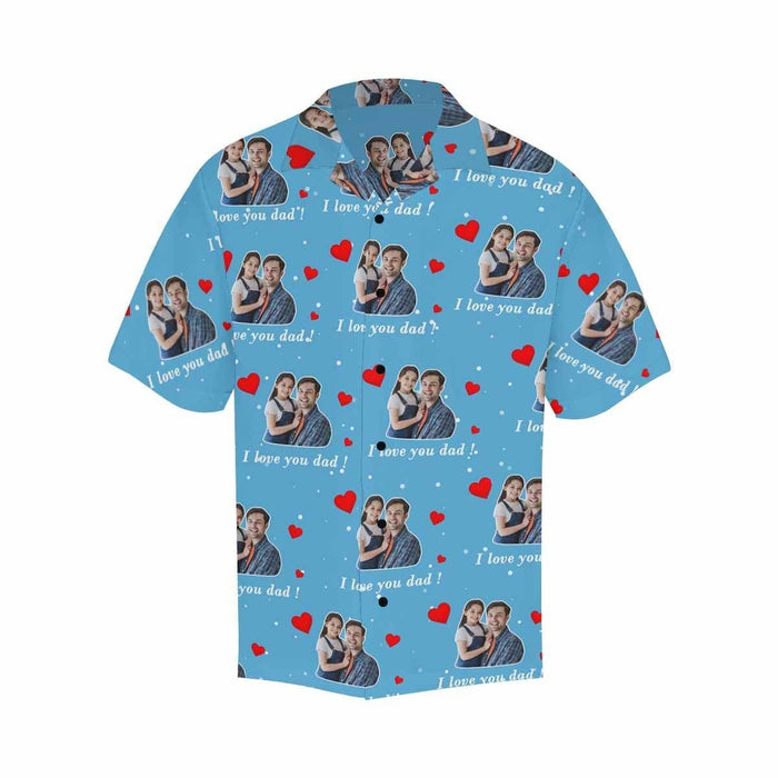 Custom Photo Dad&Me Men's All Over Print Hawaiian Shirt