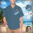 Custom Face&Name Blue Pocket Men's All Over Print Hawaiian Shirt With Chest Pocket