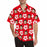 Custom Face Romantic Red Flowers Men's All Over Print Hawaiian Shirt