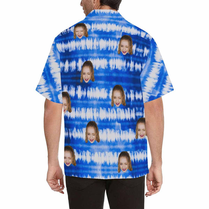 Custom Face Sonic Men's All Over Print Hawaiian Shirt