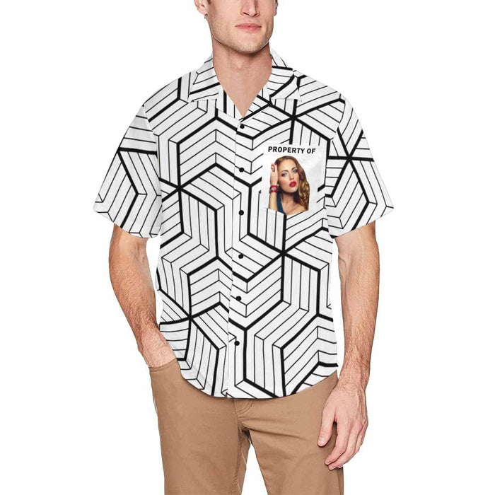 Custom Photo Property Men's All Over Print Hawaiian Shirt With Chest Pocket