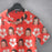 Custom Face Romantic Red Flowers Men's All Over Print Hawaiian Shirt