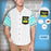 Custom Name Blue Patterns Men's All Over Print Hawaiian Shirt With Chest Pocket