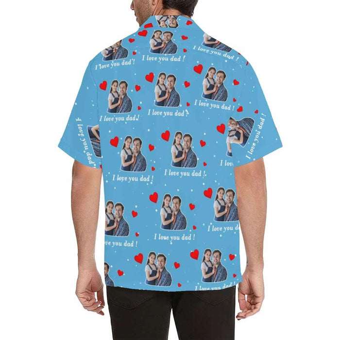 Custom Photo Dad&Me Men's All Over Print Hawaiian Shirt