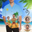 Custom Face Beach Dance Men's All Over Print Hawaiian Shirt