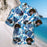 Wild Turkey Blue Pattern LHT Nthn Aloha Hawaiian Shirt Abbie AUMM