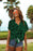 Hawaiian Aloha Shirt For Women, Polynesian Design Hawaiian Style Tribal Tattoo Green Hawaii Shirt