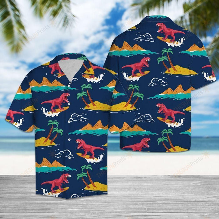 Amazing T-Rex Aloha Hawaiian Shirts for Men and Women