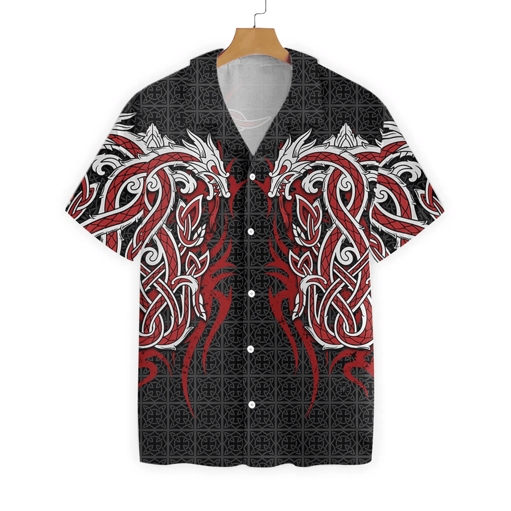 Red Dragon Tattoo Aloha Hawaiian Shirts for Men and Women