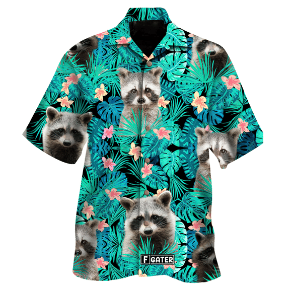 Raccoon Tropical Crazy Summer Shirts Kid Hawaiian Shirt